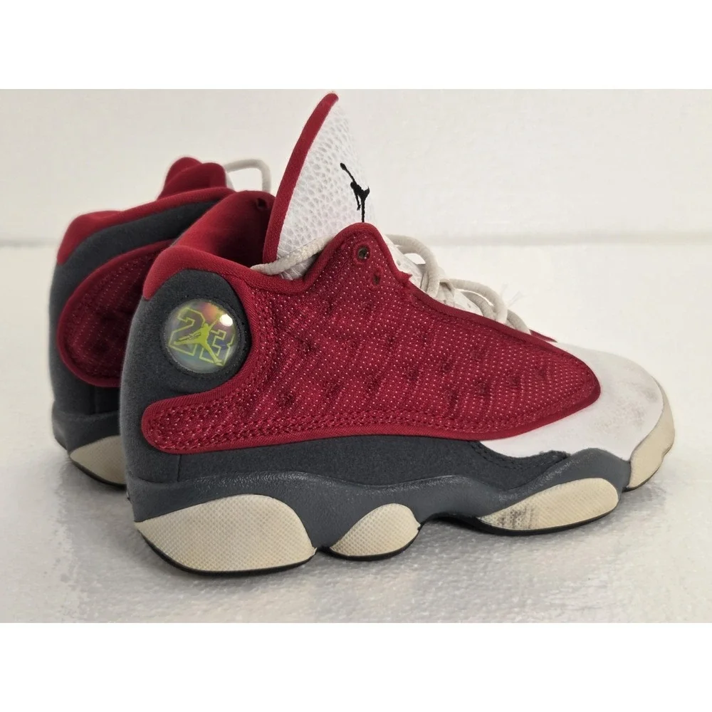 Nike Air Jordan 13 Retro PS Sneakers Gym Red Flint Grey 414575-600 Kids Sz 13C